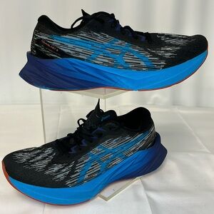 ASICS Men's Running Shoes - Black and Blue